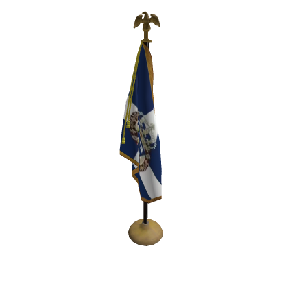 New France Flag  on Pole