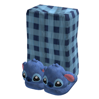 Cute Blue Alien Slippers w Pjs Pants thumbnail