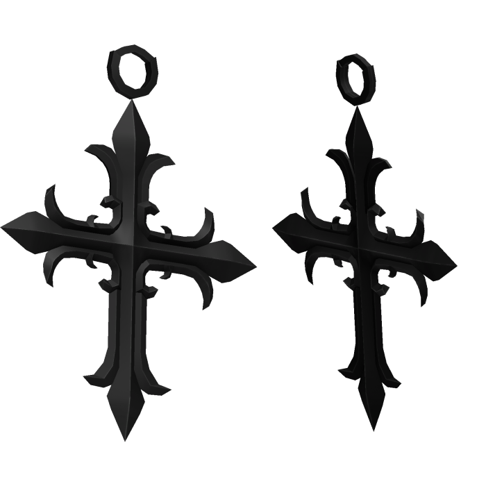 Cross Gothic Earrings (Black)