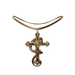 Y2K Gold Cross Snake Necklace - 3.0