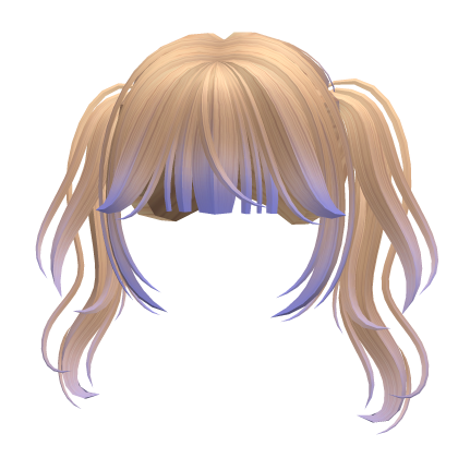 Cute Curly Purple Ombre Pigtails with Bangs Roblox item