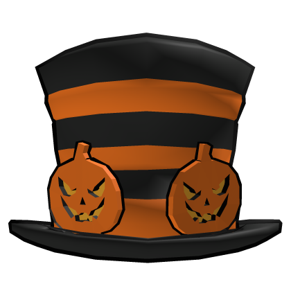 Orange Cartoony Halloween Top Hat