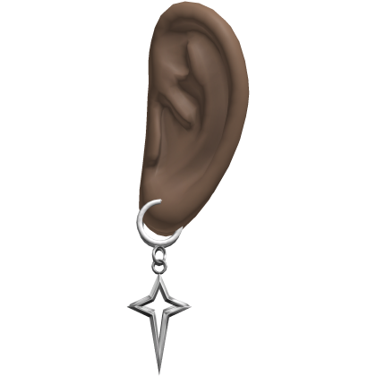 Y2K Silver Cross Earrings Ears