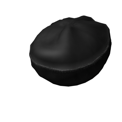 Black Leather Beret Hat
