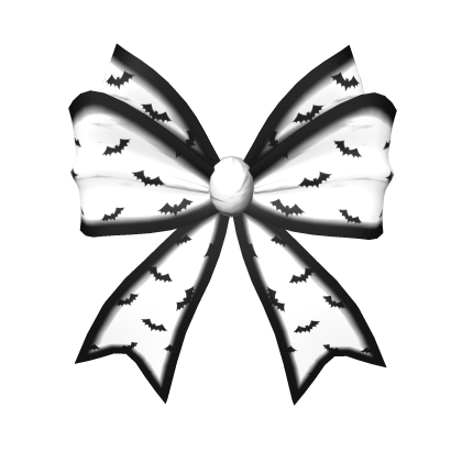 White Halloween Hair Bow