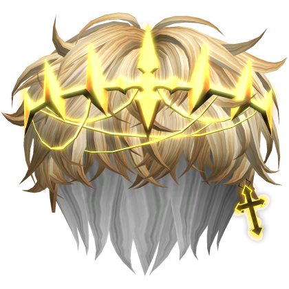 (Emissive) Celestial Prince Blonde & Gold Hair Roblox item