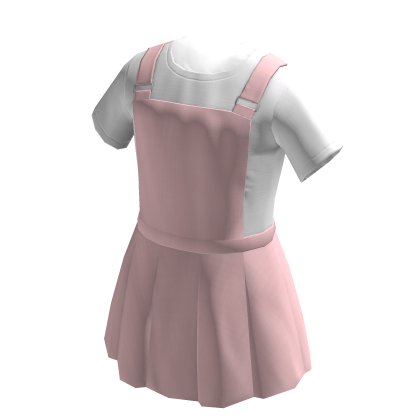 Pink Simple Overall Dress
