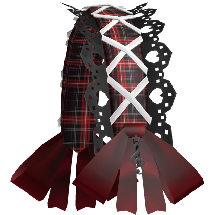 Ი𐑼 red goth ruffle lace music note headband