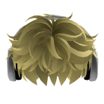 Blonde Fluffy Cool Hair w/ Headphones