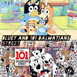 Bluey and IOI dalmatians streets