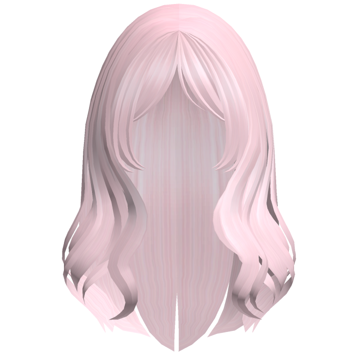 Preppy Wavy Hair w/ Curtain Bangs (Pink)