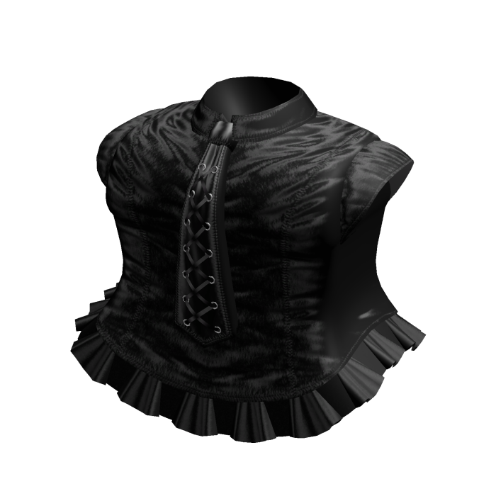 Gothic Wrinkled Tie Dress in Black