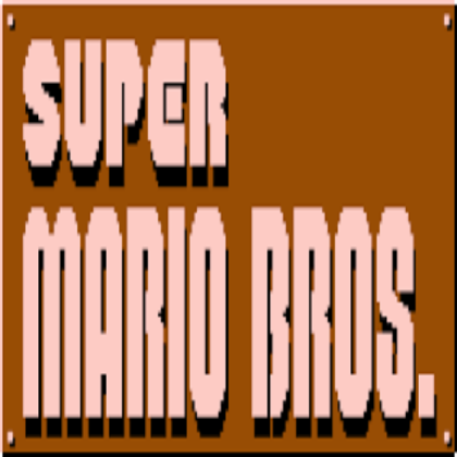 Super Mario Bros Logo (1985 Version)  Roblox decal