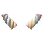 Twisted Marshmallows Horns
