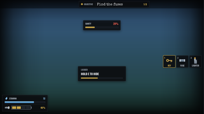 Horror UI Kit Stamina Flashlight Objective HUD preview 4