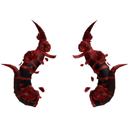 🎃Halloween Gothic Rose Bow Demon Horns Red Roblox item