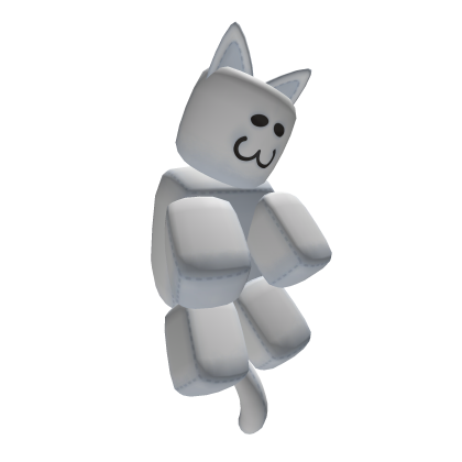 Classic Cat Back Plush - White
