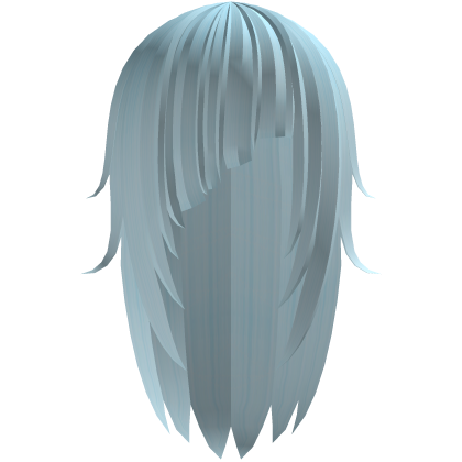long messy moe emo hair with bangs ᨳ𐔌 blue 𐦯ᜊ Roblox item