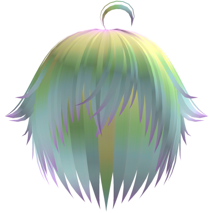 rainbow unkept vkei emo hair