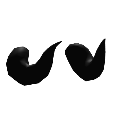 Black Ram Curled Horns