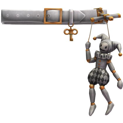 White Gold Jester Puppet Belt Roblox item