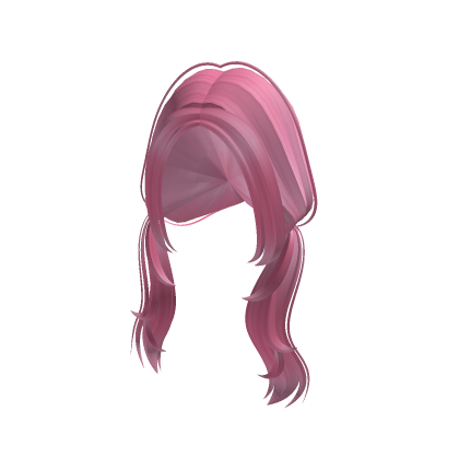 Long Preppy Pink Pigtails