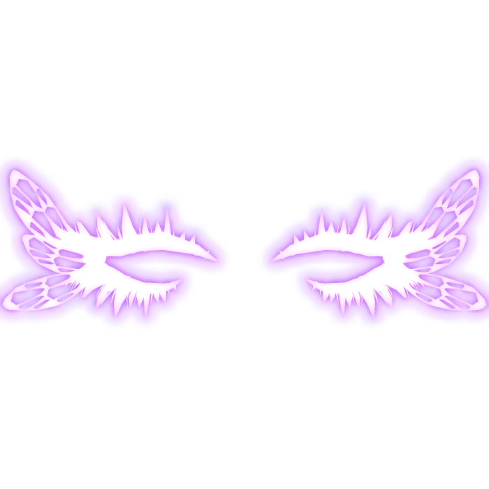 Glowing Neon Purple Cute Fairy Lashes [EMISSIVE]