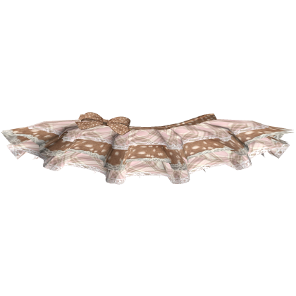 ♡ pink plaid deer fawn tutu skirt kawaii cute moe Roblox item