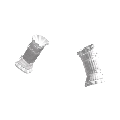 knit arm warmers + ruffles & bows / white 3.0 thumbnail