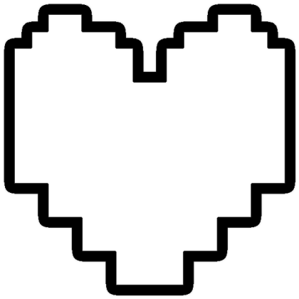 Heart Pixel White Roblox decal