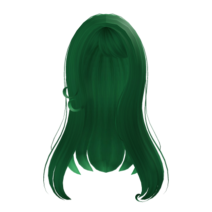 Long Soft Siren Waves Hair Dark Green Y2K Anime Roblox item