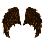 Orange Angelic Wings