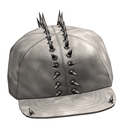 Spiked N Pierced Emo Vkei Hat Cap White