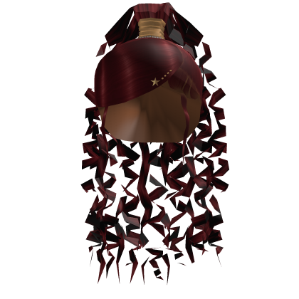 Curly Bun Scalp Hair In Burgundy Red Roblox item
