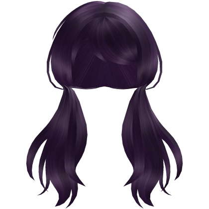  ‧ ˚ ♡ cute dark purple anime dollie twin pigtails Roblox item