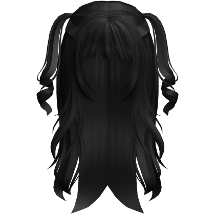 Dreamy Curly Twintails Hairstyle (Black) Roblox item