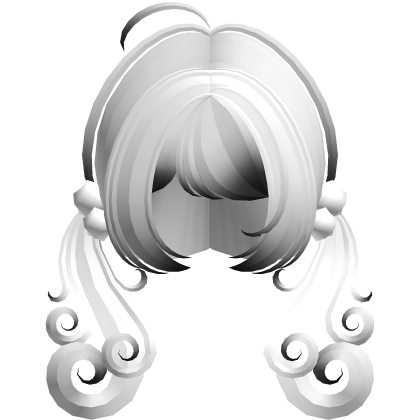 cute swirly curly tiny pigtails white black