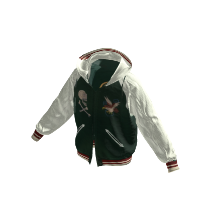 Green Graphic Varsity Zip Hoodie [PBR] thumbnail