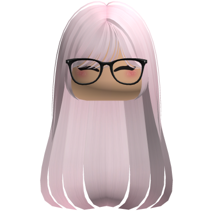 Nerdy Cute Hair w Glasses Pink Roblox item