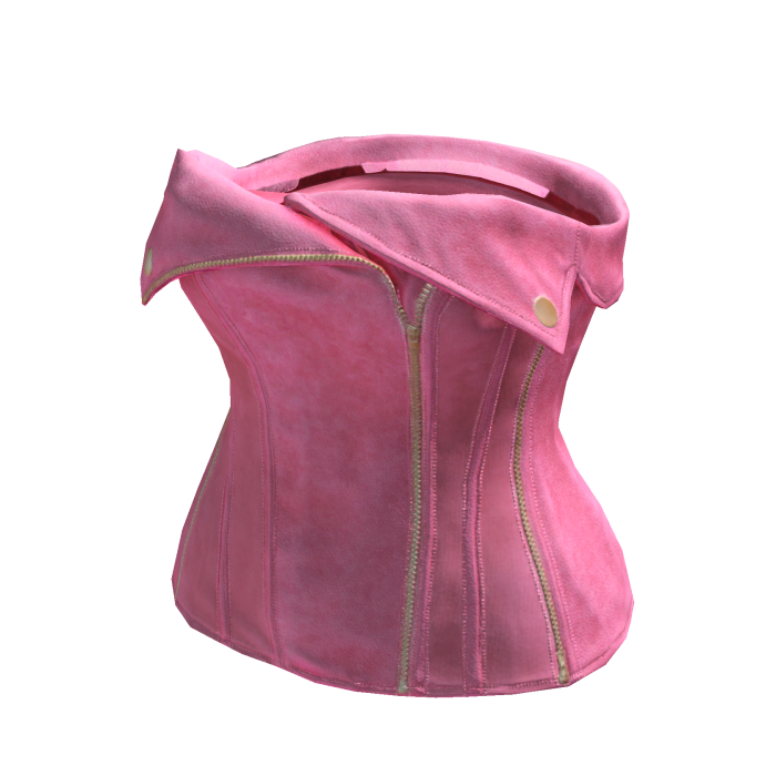 Pink Leather Tube Top