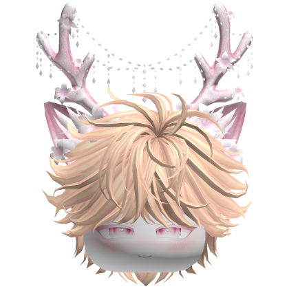 Christmas Messy Hair w/ Antlers