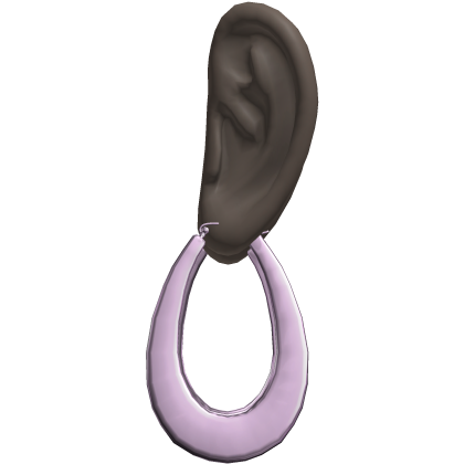 Purple 2000s Teardrop Earrings Ears