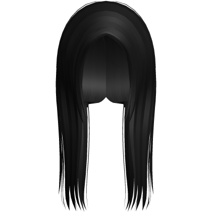 ۶ৎ | long popular swooped front black hair Roblox item