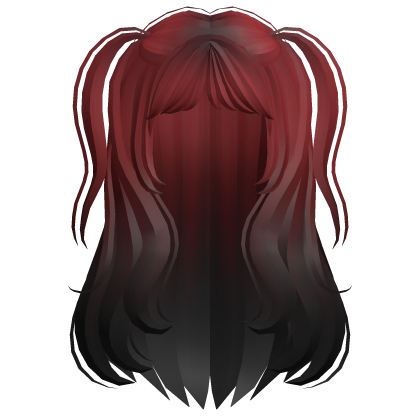 Y2K Wavy Pigtails Red to Black thumbnail