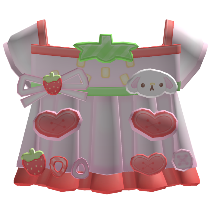 cute strawberry bunny ruffle dress