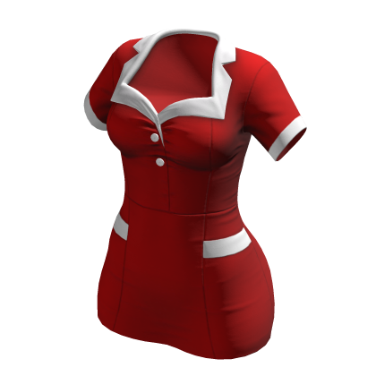 Red Nurse Dress Halloween Uniform Costume Horror