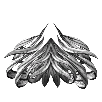 Black n White Long Feather Cloak Extension Roblox item