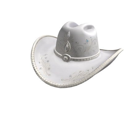 White Pearl Diamond Cowgirl Hat