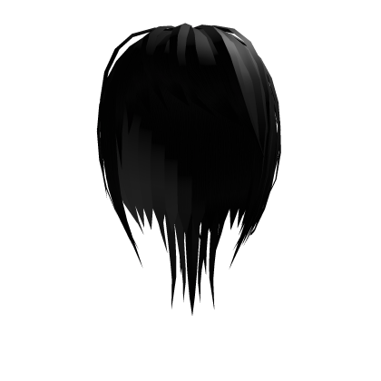 Messy Emo Ponytail Bun Black Roblox item