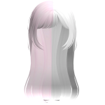 ♡ FREE Pink And White Split Dye Hair